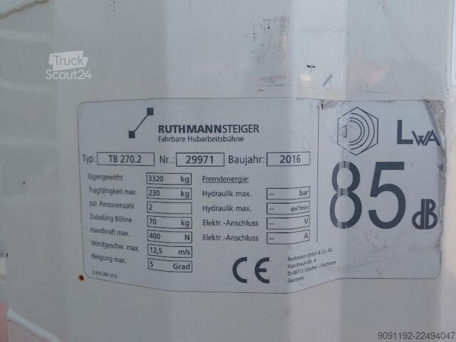 Plataforma de trabalho montada em camião Ruthmann TB 270 / NISSAN CABSTAR