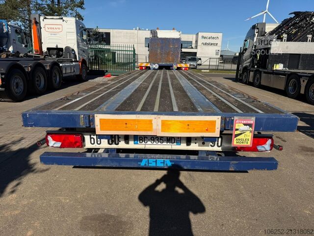 Μεταφορά εμπορευματοκιβωτίων ASCA DEMICO 3-AXLES - EXTENDABLE + TWISTLOCKS - 6m55 (+1m30...