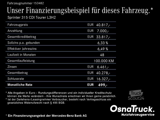 Microbuz Mercedes-Benz Sprinter 315 CDI Tourer L3H2 Klima, Navi, Kamera
