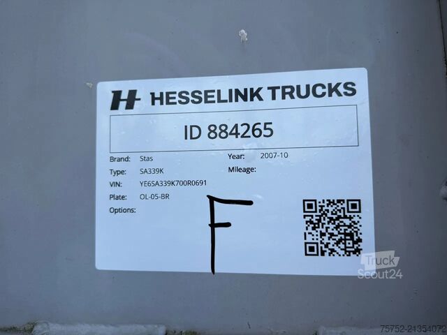 Skraldevogn Stas SA339 70M3 achterdeuren/Klep BPW APK/TUV 10-2026