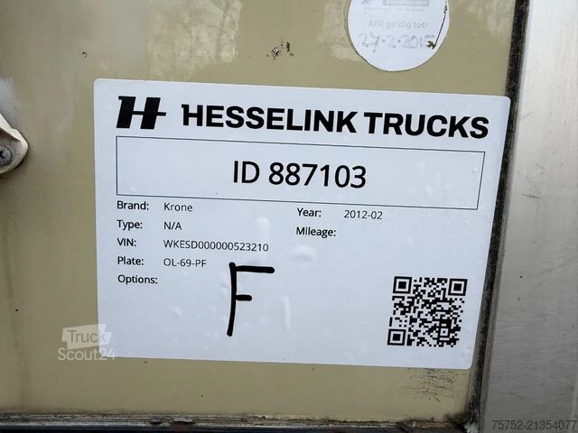 Pārvadājumi saldētavā/saldētavā Krone Carrier Vector 1850MT Multi temp Alcoa Liftas