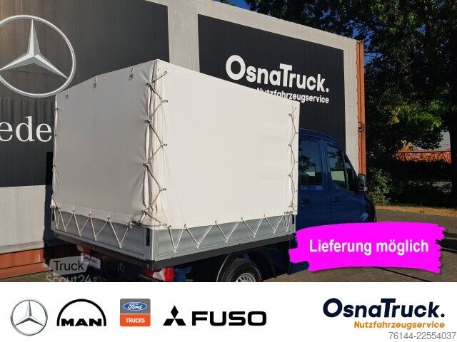 Transporter mit Doppelkabine Mercedes-Benz Sprinter 215 CDI DOKA Pritsche/Plane Klima, AHK