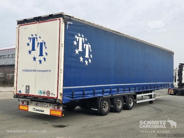 Auflieger mit Pritsche & Plane Krone Semitrailer Curtainsider Mega