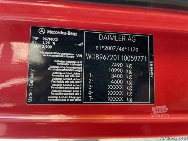 Remolque basculante Mercedes-Benz 816 Atego 4x2 Meiller
