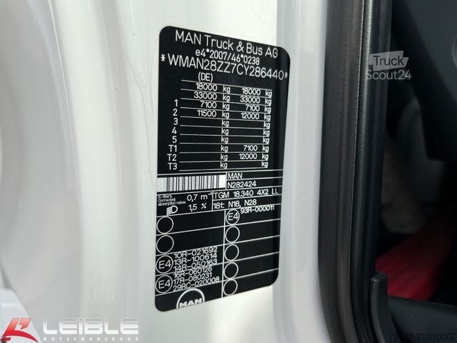 Camión de plataforma MAN TGM 18.340LL*Pritsche 7,8m*VollLuft*Euro 5EEV*