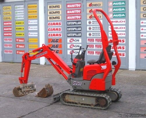 Mini-pelle Yanmar SV 08-1A 2x Löffel + Verstellfahrwerk