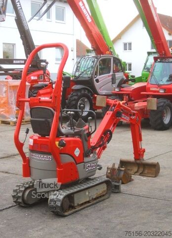 Mini-pelle Yanmar SV 08-1A 2x Löffel + Verstellfahrwerk