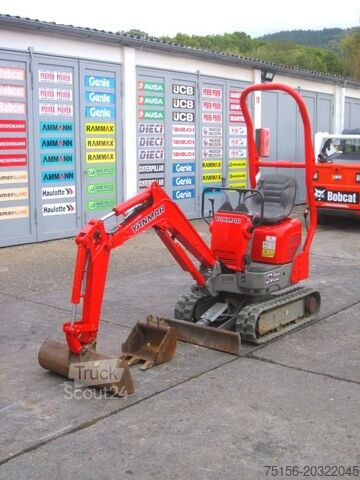 Mini-pelle Yanmar SV 08-1A 2x Löffel + Verstellfahrwerk