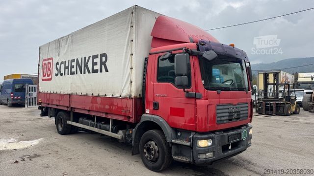 Autocarro con pianale e telone MAN TGM 15.240 4x2 Pritsche Plane Bj 2008
