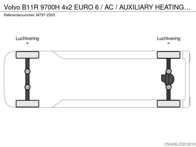 Ceļojumu automobilis Volvo B11R 9700H 4x2 EURO 6 / AC / AUXILIARY HEATING ...
