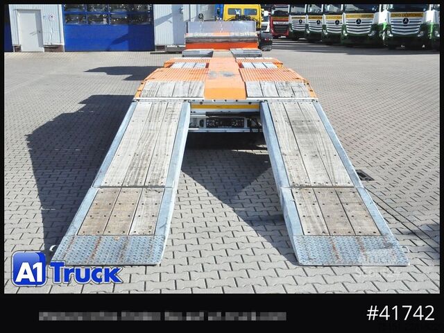 Zema profila puspiekabe FAYMONVILLE Max 100, Tele, hydr. Rampen Radmulden Lenkachse,