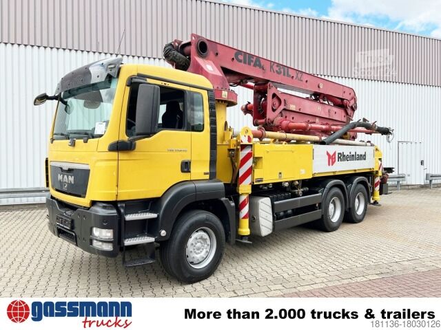Betonpompwagen MAN TGS 33.440 6X4 BB, Betonpumpe CIFA K31L XZ, 31m