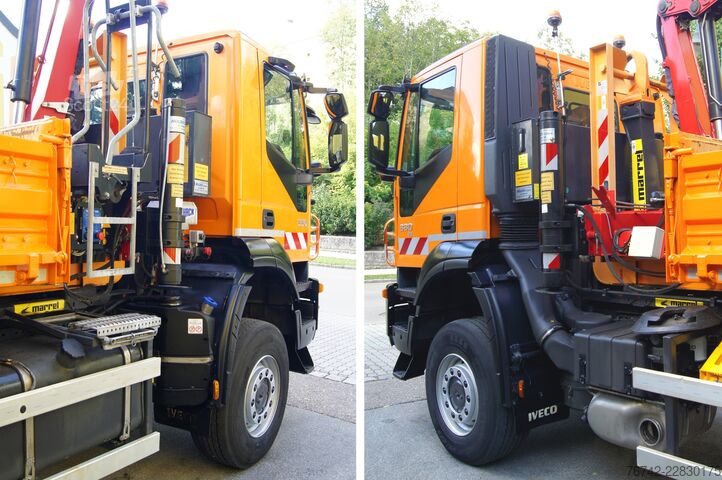 Hákový nosič kontejnerů Iveco 190T33 TRAKKER 4x4/ MARREL/ HMF 835/Euro5/ Winterdienst