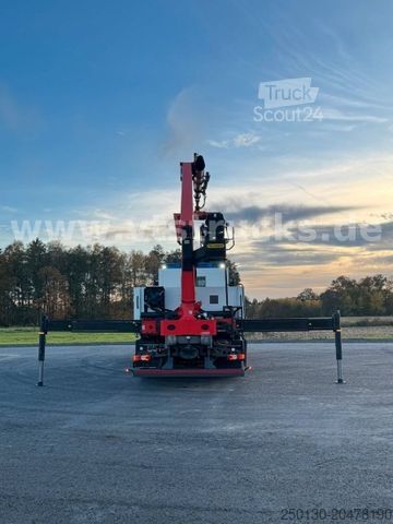 Φορτηγό πλατφόρμα με μουσαμά MERCEDES-BENZ Actros MP5 2545 Palfinger + Krone AZ18