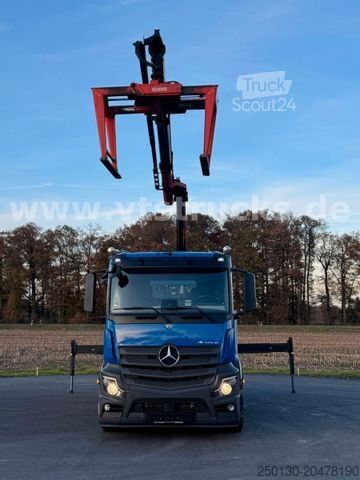 Φορτηγό πλατφόρμα με μουσαμά MERCEDES-BENZ Actros MP5 2545 Palfinger + Krone AZ18
