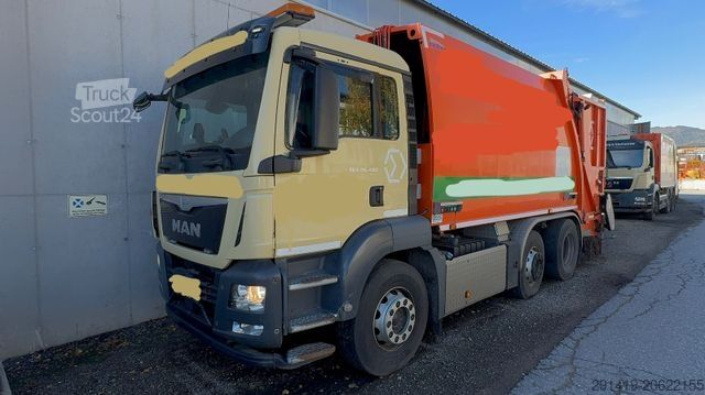 Szemetesautó MAN TGS 26.400 6x2 BL Müllwagen Bj 2016