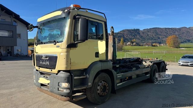 Haakarm vrachtwagen MAN TGS 28.480 EEV 6x2 BL Abrollkipper Bj 2013