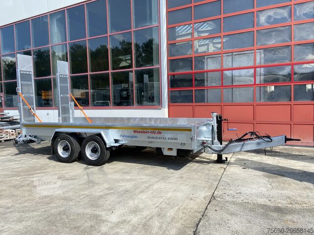 Reboque com plataforma rebaixada Möslein TT 11-E 5,50 - 2 Tandemtieflader5,50 m x 2 m, Feuerverzinkt