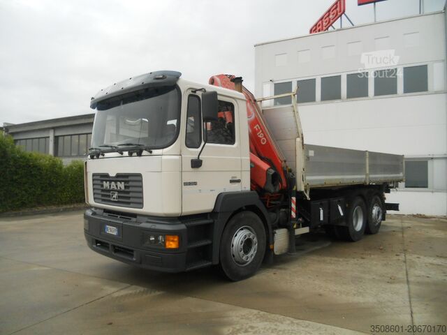 Camion à benne basculante avec grue MAN 26.364