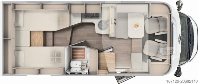 Camping-car semi-intégré CARADO T 338 pro +