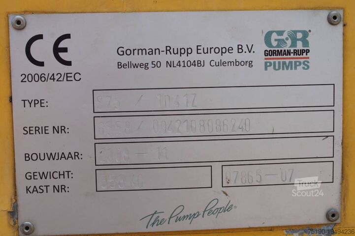 Pompe centrifuge Gorman-Rupp S75/1D41Z