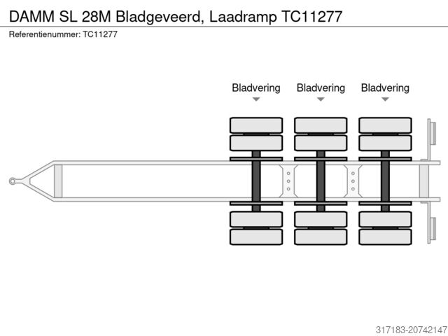 Dieplader DAMM SL 28M Bladgeveerd, Laadramp