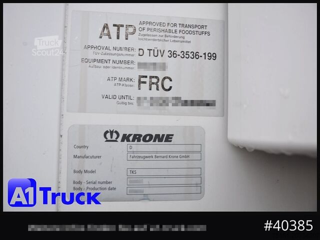 Oplegger KRONE SD, Carrier 1950, Rolltor FRC Tiefkühl