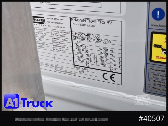 Naczepa z ruchomą podłogą KNAPEN K100, Liftachse, Funk ca. 90m³