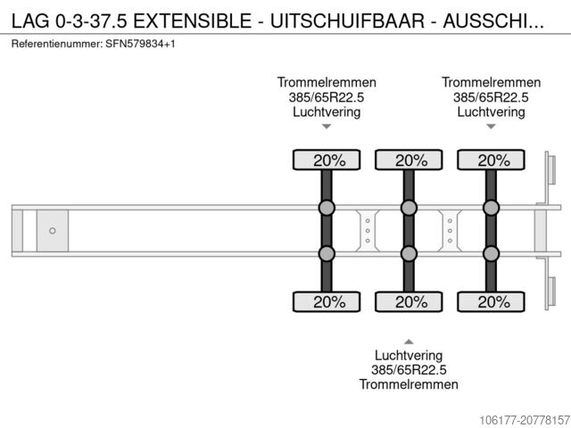 Priklopnik za platformo LAG 0-3-37.5 EXTENSIBLE - UITSCHUIFBAAR - AUSSCHIEB...