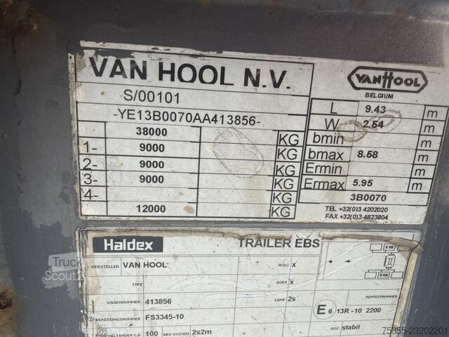 Van Hool 3B0070 20/30 FT Chassis / BPW Axles / Liftaxle / Discbrakes LT3970 Van Hool 3B0070 20/30 FT Chassis / BPW Axles / Liftaxle ...