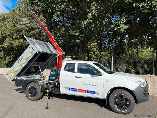 Kravas mikroautobuss ar pašizgāzēju ISUZU D-Max Space Cab L AT BIG-MAX L2 Kipper und Kran