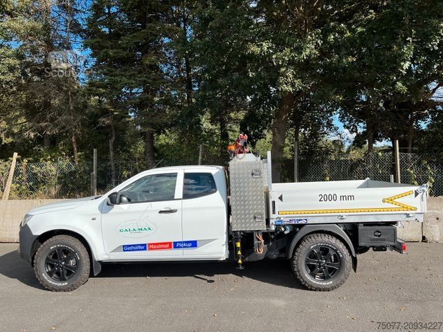 Kravas mikroautobuss ar pašizgāzēju ISUZU D-Max Space Cab L AT BIG-MAX L2 Kipper und Kran