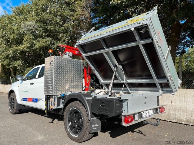 Kravas mikroautobuss ar pašizgāzēju ISUZU D-Max Space Cab L AT BIG-MAX L2 Kipper und Kran