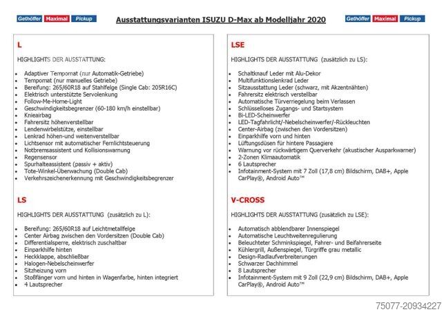 Kravas mikroautobuss ar pašizgāzēju ISUZU D-Max Space Cab L AT BIG-MAX L2 Kipper und Kran