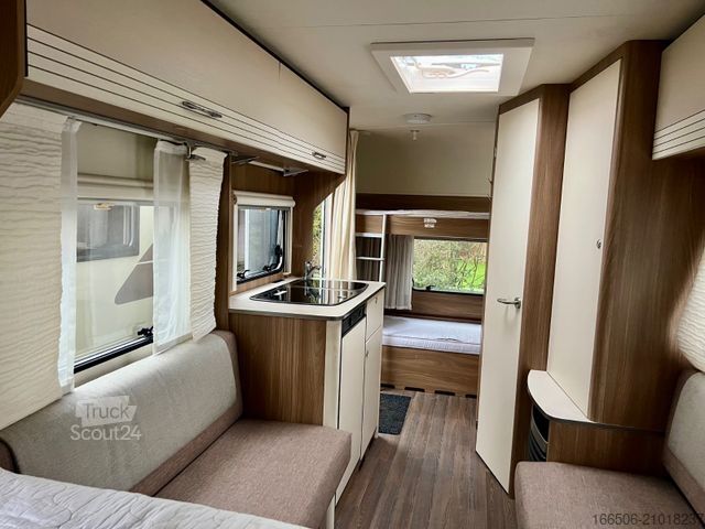 Wohnwagen BÜRSTNER 490 TK Premio Etagenbetten Mover Vorzelt Garage