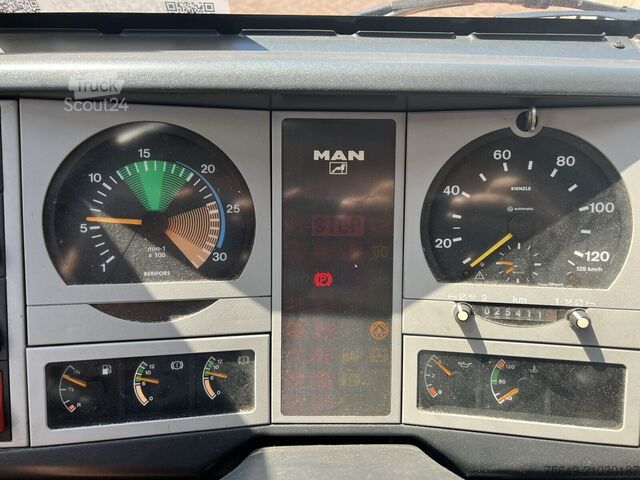 Camion benne à bras amovible MAN 25/18.284 6x2-4 LL 25/18.284 6x2-4 LL,Kran HMF 1113 K3, Funk, Retarder