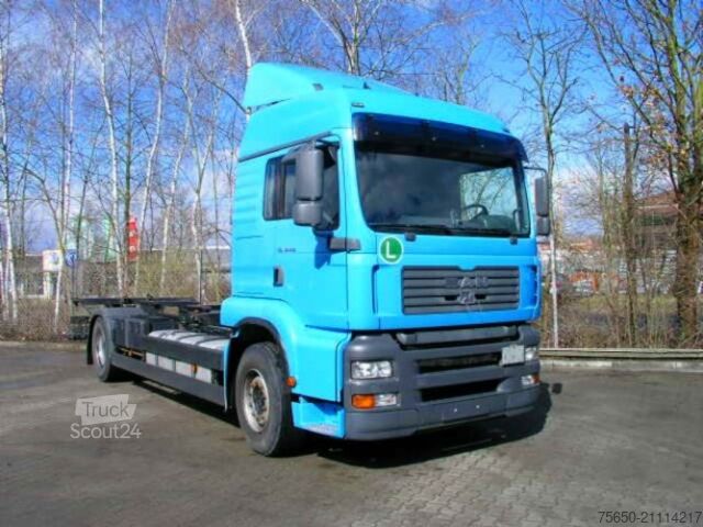 Camión con caja móvil MAN TGA 02  18.410 TGA2 Achs BDF- LKW