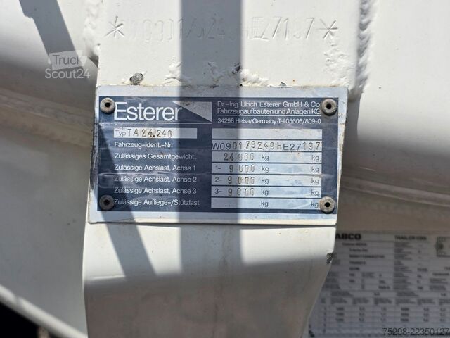 Cisternový príves  Du. Ing. U. Esterer TA 24.240 / Liftachse / ADR