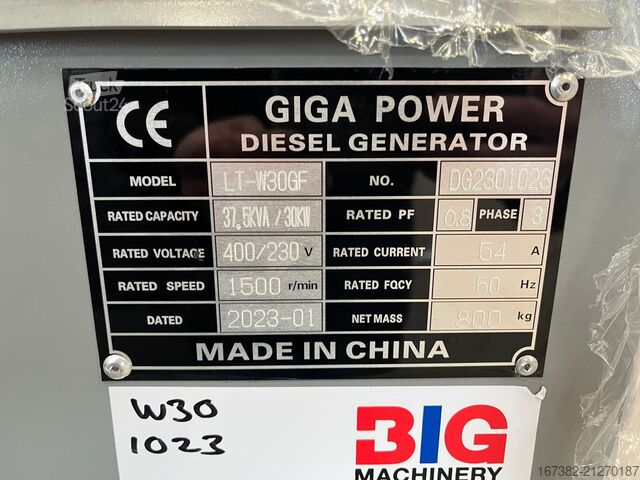 Aggregaat Giga power LT-W30GF 37.5 kVA silent generator