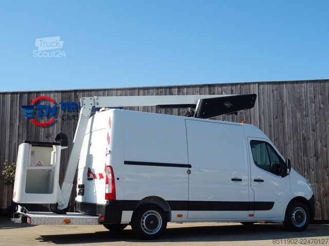 Uz kravas automobiļa uzstādīta darba platforma RENAULT Master 2.3 dCi Hubarbeitsbühne 10M Versalift PTO