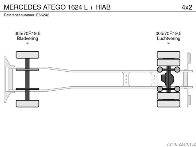 Kablio rankenos sistema Mercedes-Benz ATEGO 1624 L + HIAB