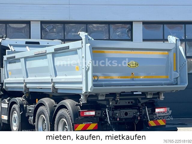 Тристранен самосвал RENAULT C 480 8x4 Meiller Bordmatik, mietkaufen