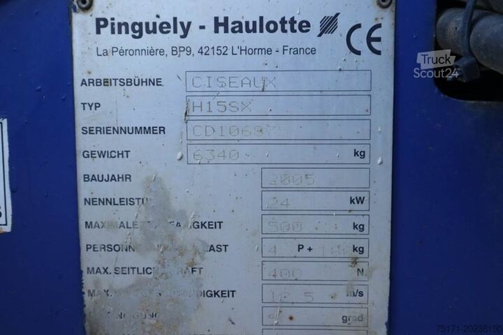 Škarjasto dvigalo Haulotte H15SX New Tyres, Diesel, 4x4 Drive, 15 Working Hei