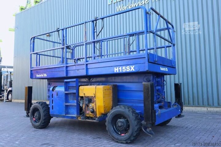 Škarjasto dvigalo Haulotte H15SX New Tyres, Diesel, 4x4 Drive, 15 Working Hei