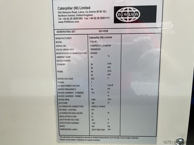 Agrega FG Wilson P 26 - 3 S