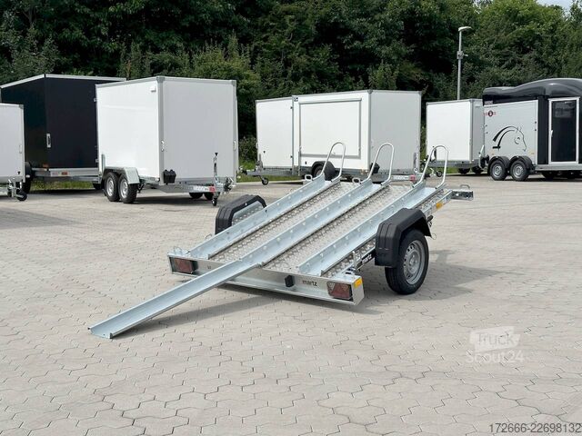 Motorsykkeltilhenger Martz GP 3 PREMIUM I ALUBODEN 230X155CM 750KG 3ER MOTORRADANHÄNGER