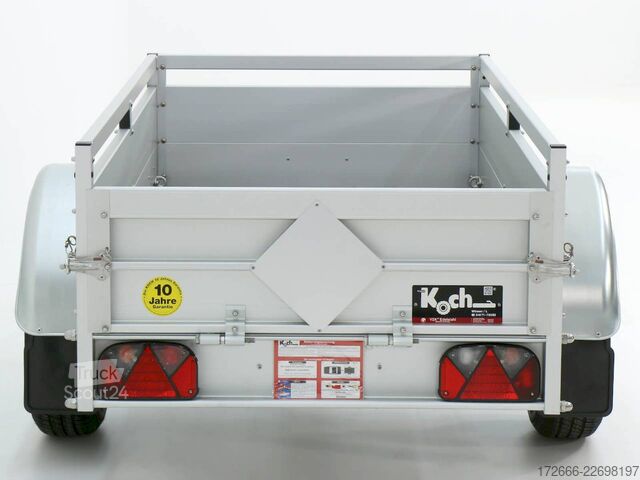Remorque à caisse Koch-Anhänger B1000 | ALUBODEN 205X105X45CM 1000KG TIEFLADER