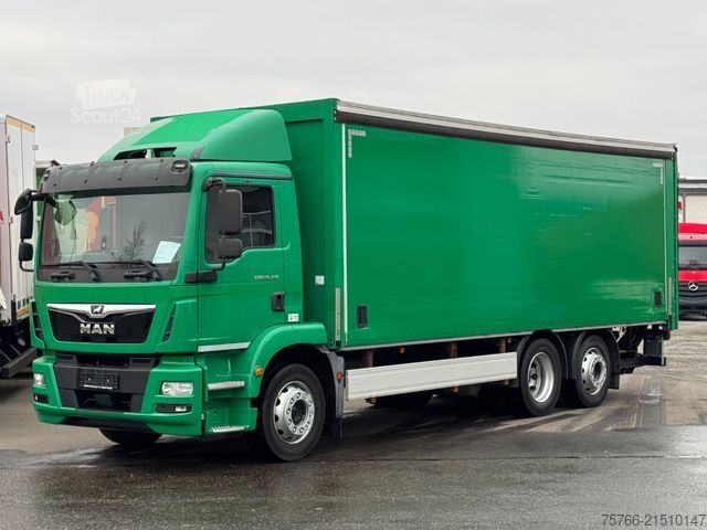 Flaklastbil med kapell MAN TGM 26.320 L / LBW / 2xAHK / LENKACHSE / 18 PAL
