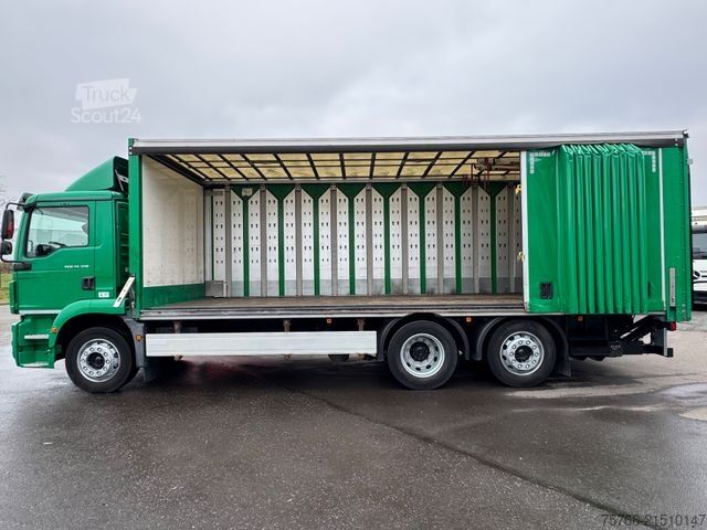 Flaklastbil med kapell MAN TGM 26.320 L / LBW / 2xAHK / LENKACHSE / 18 PAL