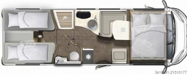 Integraal camper EURAMOBIL Integra Line 720 EB RFK ALDE  Wärmetauscher